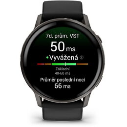 Venu 4 45mm Slate + Black Silicone band