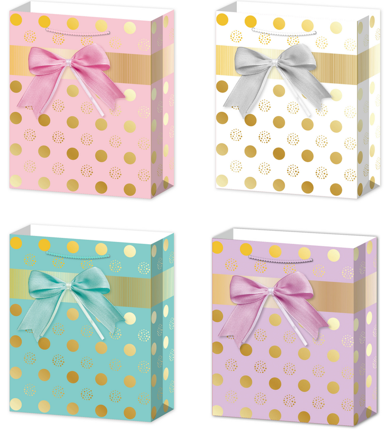 Dárková taška S - Mašle a puntíky