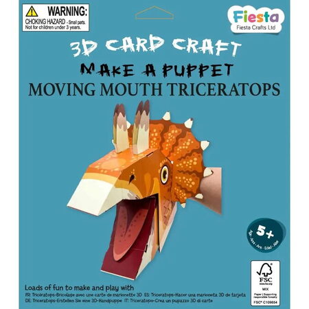 Fiesta Crafts Kreativní sada 3D loutka Triceratops