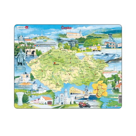 Larsen Vzdělávací puzzle Česká republika Památky 78 dílků