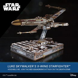 Ugears 3D dřevěná mechanická skládačka Star Wars Luke Skywalker X-Wing stíhačka