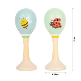 small foot Dřevěné rumba koule Včelka a Beruška sada 2 ks