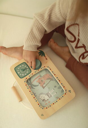 small foot Dřevěná televizní hudební skříňka Safari