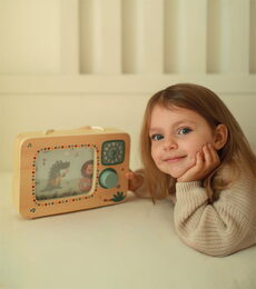 small foot Dřevěná televizní hudební skříňka Safari