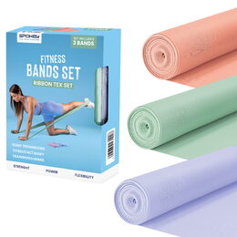 Spokey RIBBON TEX SET Sada posilovacích gum, 200 cm