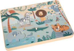 small foot Vkládací puzzle se zvukem Safari