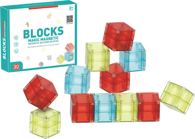 Magnetická stavebnice - 66 ks