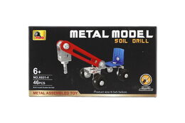 Stavebnice dopravní prostředek kov/plast v krabičce 11x6cm mix druhů 12ks v boxu