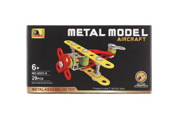 Stavebnice dopravní prostředek kov/plast v krabičce 11x6cm mix druhů 12ks v boxu