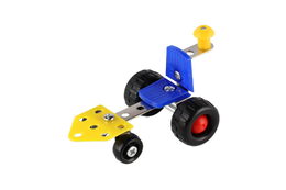 Stavebnice dopravní prostředek kov/plast v krabičce 11x6cm mix druhů 12ks v boxu