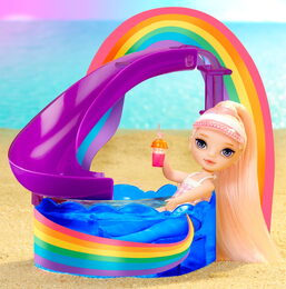 Rainbow High Sada s malou sestřičkou – bazén