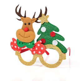 Vánoční brýle s třpytkami 17x14 cm