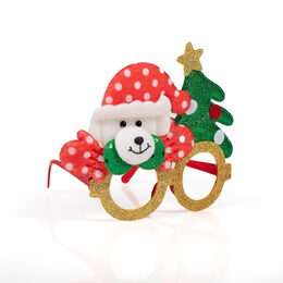 Vánoční brýle s třpytkami 17x14 cm