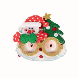 Vánoční brýle s třpytkami 17x14 cm