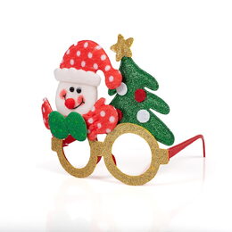 Vánoční brýle s třpytkami 17x14 cm