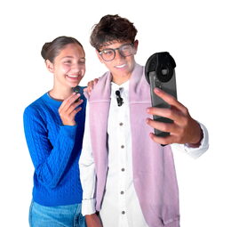 Mini kruhové světlo s dvěma bezdrátovými klopovými mikrofony