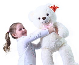 Rappa Plyšový medvěd Lily 78 cm krémově bílý s visačkou