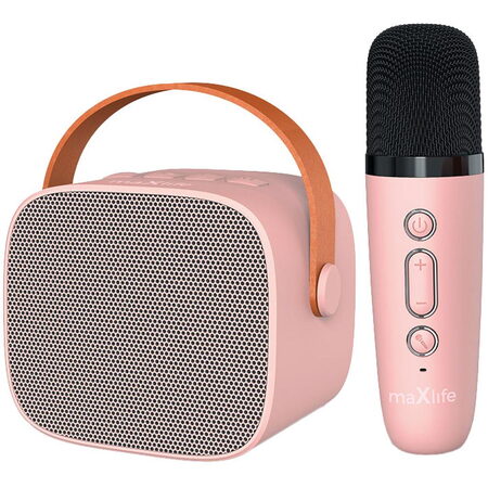 MXKS-100 BT karaoke set růžový MAXLIFE