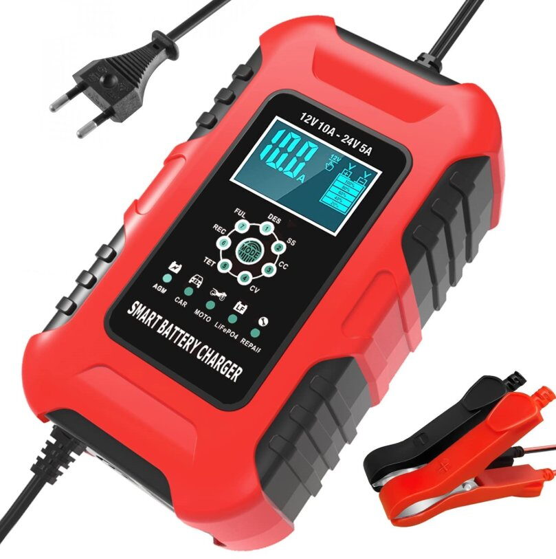 Nabíječka Carspa CFG12/24-10 pro olověné a LiFePO4 baterie