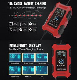 Nabíječka Carspa CFG12/24-10 pro olověné a LiFePO4 baterie