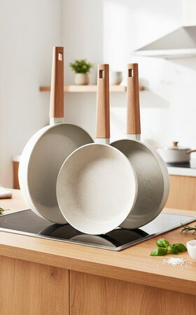 BERGNER Sada pánví s nepřilnavým povrchem Naturally 3 ks 18, 22, 26 cm BG-34741-CR