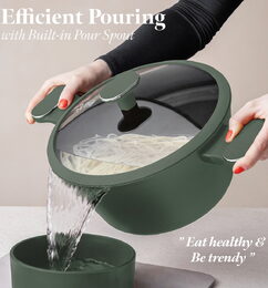 BERLINGERHAUS Sada nádobí s titanovým povrchem 15 ks Matte Green Collection BH-8208