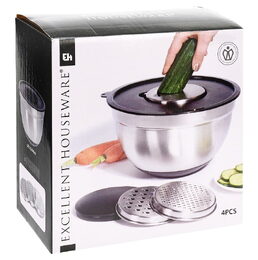 EXCELLENT HOUSEWARE Mísa mixovací se struhadlem na zeleninu sada 4 ks KO-A12405340