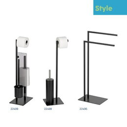 KELA WC sada STYLE s držákem náhradní role černá 26x18x71cm KL-22499