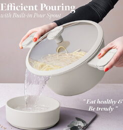 BERLINGERHAUS Sada nádobí s titanovým povrchem 15 ks Sahara Marble Collection BH-8401