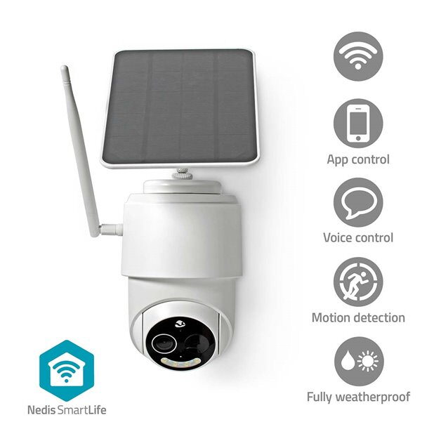 Nedis WIFICO14CWT - SmartLife Venkovní Kamera | Wi-Fi | 3MP Full HD 1296p | IP65 | Cloud / Micro SD | 5 V DC | Noční vid