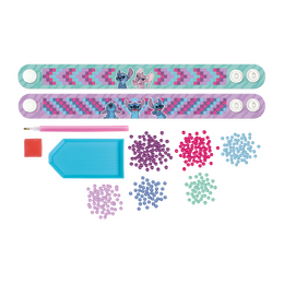 Diamantové malování Stitch - výroba náramků 2 ks