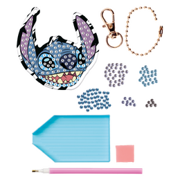 Diamantové malování Stitch - výroba klíčenky