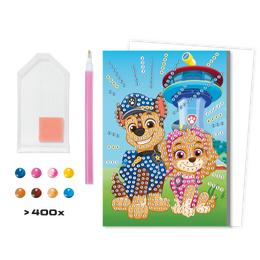 Diamantové malování přání s obálkou Tlapková patrola