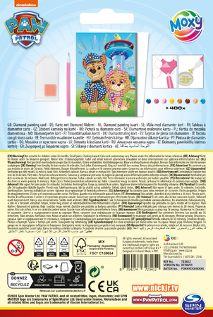 Diamantové malování přání s obálkou Tlapková patrola