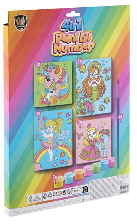 Malování podle čísel 4v1 holky