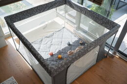 Dětská ohrádka Kidnort Snoen tmavě šedá