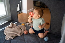 Dětská ohrádka Kidnort Snoen tmavě šedá