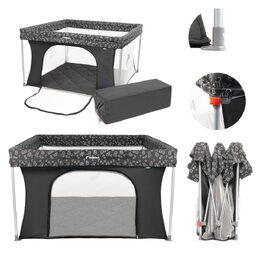 Dětská ohrádka Kidnort Snoen tmavě šedá