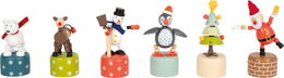 small foot Dřevěná vánoční mačkací figurka 1 ks
