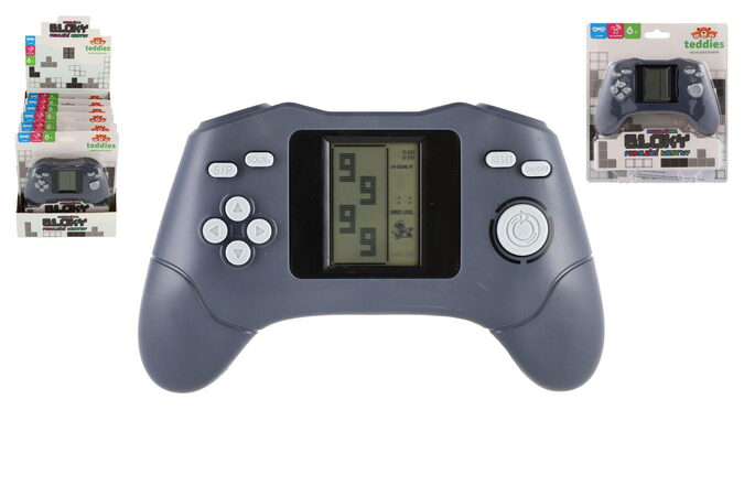 Digitální hra Padající kostky konzole hlavolam plast 15x9cm na baterie se zvukem na kartě 6ks v boxu