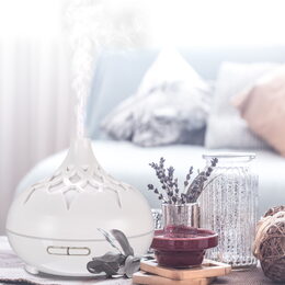 Aroma difuzér Sixtol Palm bílý lesk 500 ml