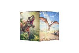 Kostka hlavolam dinosaurus 3x3x3 plast ve fólii 6x6x6cm 12ks v boxu