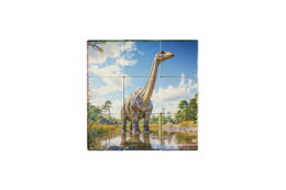 Kostka hlavolam dinosaurus 3x3x3 plast ve fólii 6x6x6cm 12ks v boxu