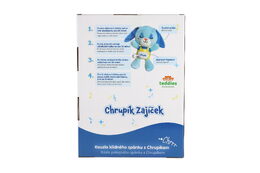 Zajíček Chrupík usínáček plyš/plast na baterie se zvukem se světlem v krabici 22x30x10,5cm 6m+