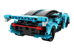 Stavebnice iM.MASTER 2v1 auto na zpětné natažení plast 293 dílků v krabici 29x20x6cm