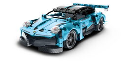 Stavebnice iM.MASTER 2v1 auto na zpětné natažení plast 293 dílků v krabici 29x20x6cm