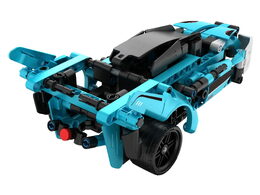 Stavebnice iM.MASTER 2v1 auto na zpětné natažení plast 293 dílků v krabici 29x20x6cm