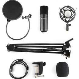 Streamer USB microphone Kit bk SANDBERG
