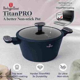 BERLINGERHAUS Sada nádobí s titanovým povrchem 10 ks Deep Sea Collection BH-8381