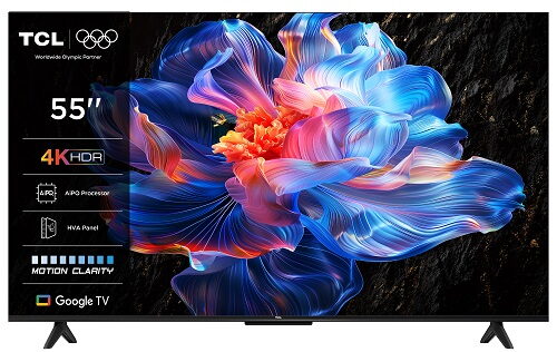 TCL 55P61K SMART TV 55" LED/4K UHD/Direct LED/3xHDMI/1xUSB/LAN/GoogleTV POŠKOZENÁ KRABICE